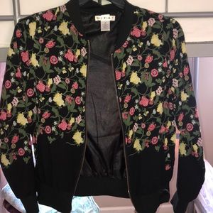 Floral bomber jacket